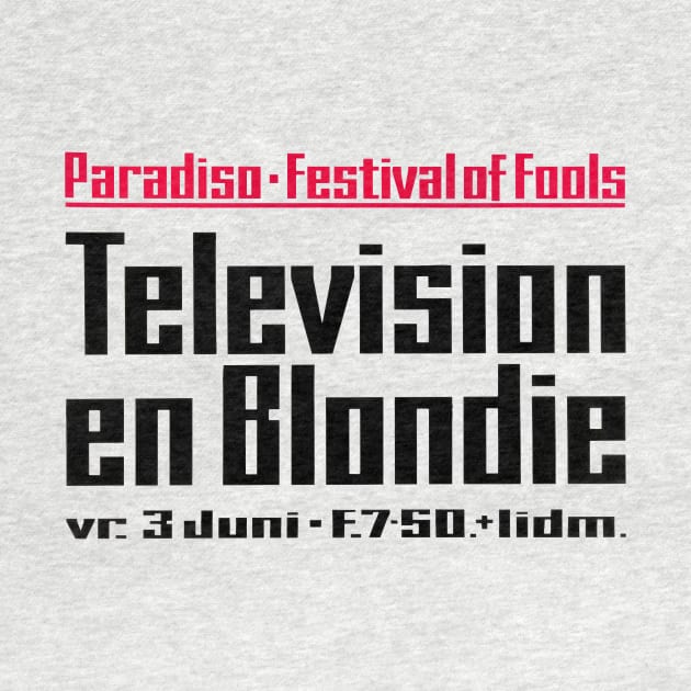 Television en Blondie Amsterdam Concert Poster (1977) by Scum & Villainy